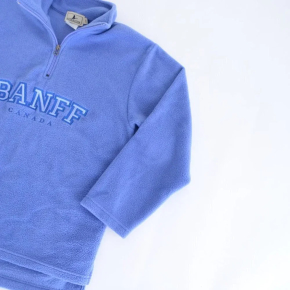 Attractions Blue Fleece Pullover Half Zip Banff Sweater Size SP - Picture 6 of 12